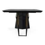Elkhorn - Glam Black Ash + Stainless Steel 126" Dining Table by VIG Furniture - View 3