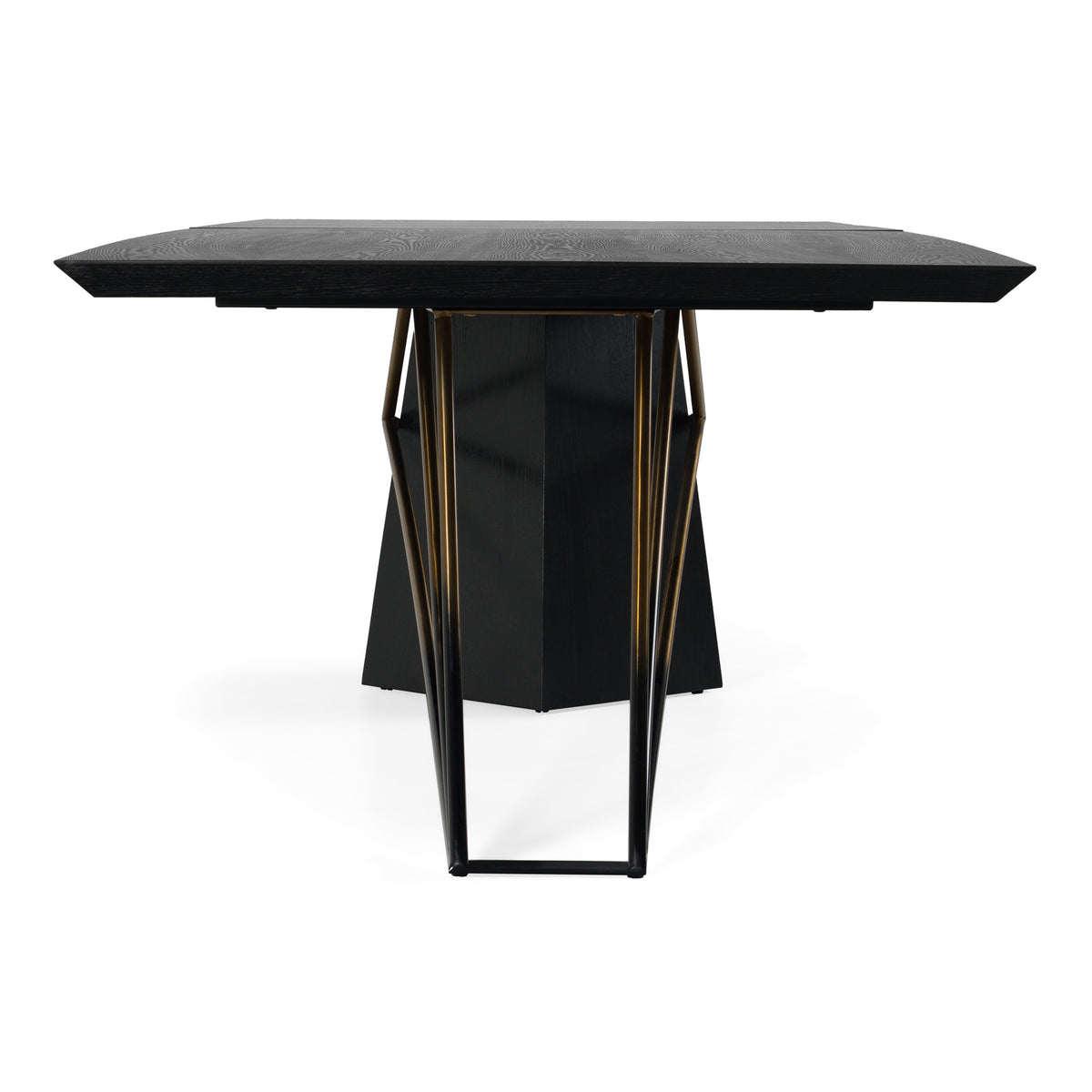 Elkhorn - Glam Black Ash + Stainless Steel 126" Dining Table by VIG Furniture - View 3