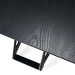 Elkhorn - Glam Black Ash + Stainless Steel 126" Dining Table by VIG Furniture - View 5