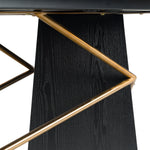 Elkhorn - Glam Black Ash + Stainless Steel 126" Dining Table by VIG Furniture - View 6