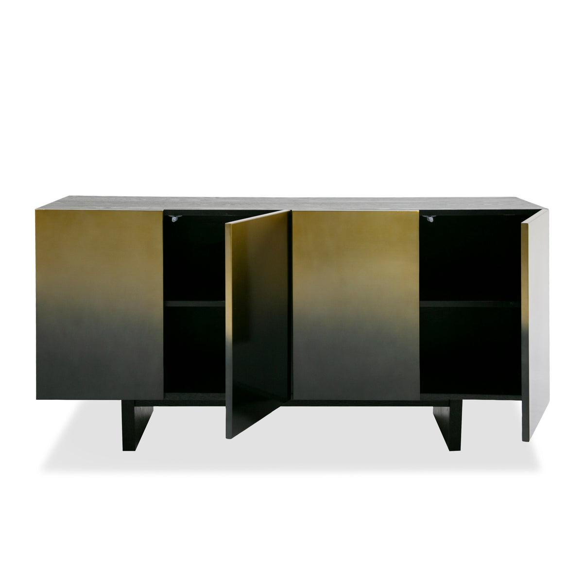 Elmira - Glam Black Ash + Gradient Stainless Steel Buffet by VIG Furniture - View 2