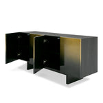 Elmira - Glam Black Ash + Gradient Stainless Steel Buffet by VIG Furniture - View 4