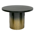 Elmira - Glam Black Ash + Gradient Stainless Steel Round Dining Table by VIG Furniture - View 1