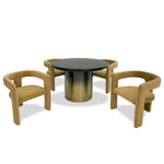 Elmira - Glam Black Ash + Gradient Stainless Steel Round Dining Table by VIG Furniture - View 4