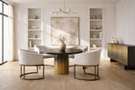 Elmira - Glam Black Ash + Gradient Stainless Steel Round Dining Table by VIG Furniture - View 12