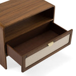 Emilio - Modern Natural Burlap + Walnut Nightstand by VIG Furniture - View 8