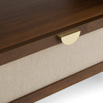 Emilio - Modern Natural Burlap + Walnut Nightstand by VIG Furniture - View 9