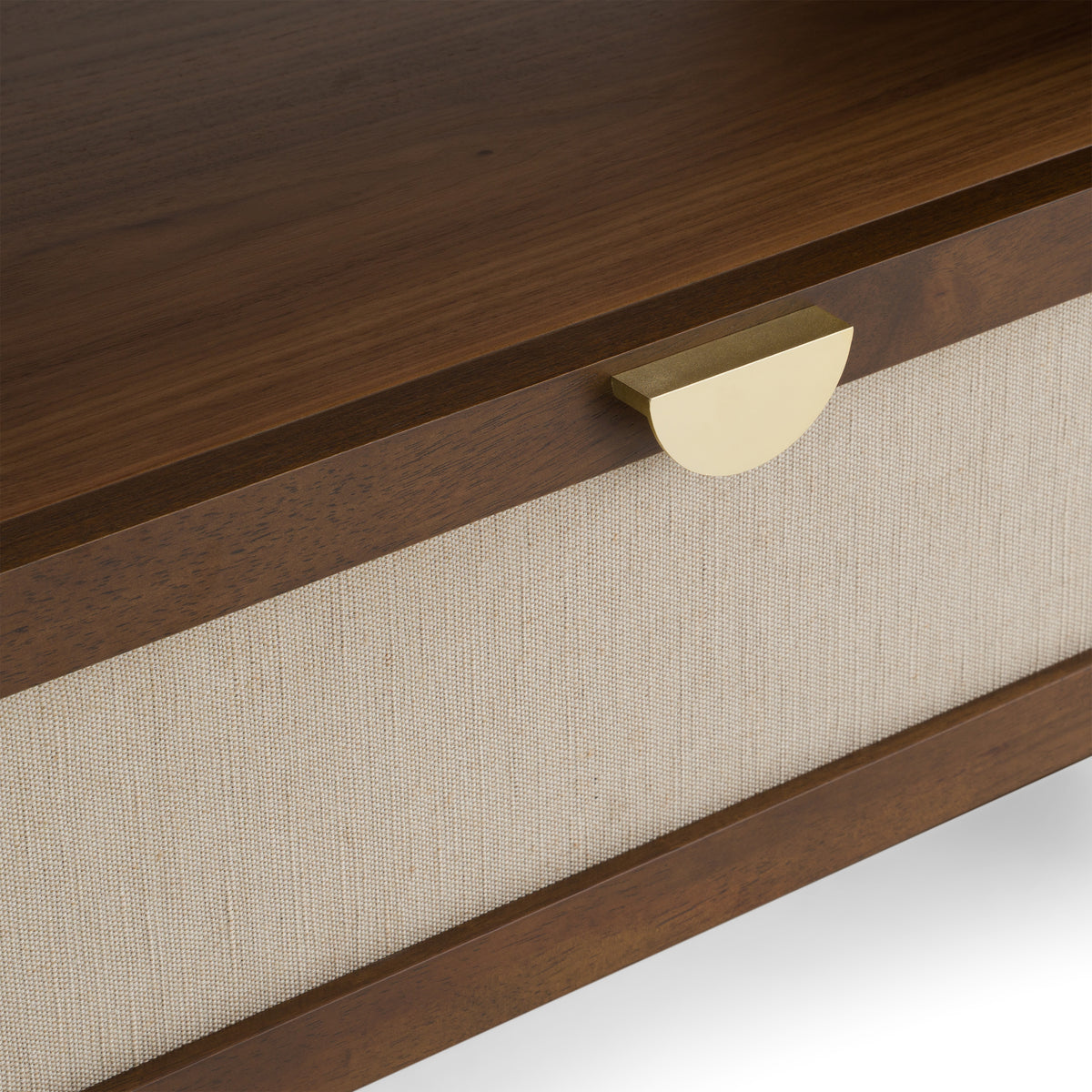 Emilio - Modern Natural Burlap + Walnut Nightstand by VIG Furniture - View 9