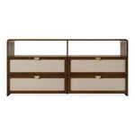 Emilio - Modern Natural Burlap + Walnut Dresser by VIG Furniture - View 1
