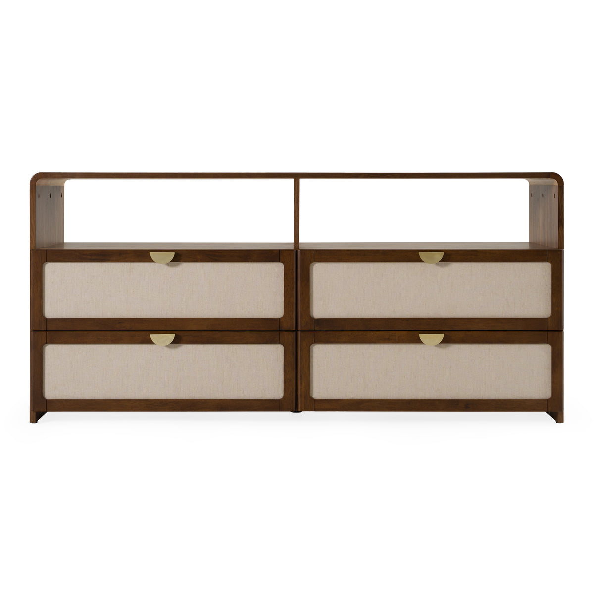 Emilio - Modern Natural Burlap + Walnut Dresser by VIG Furniture - View 1