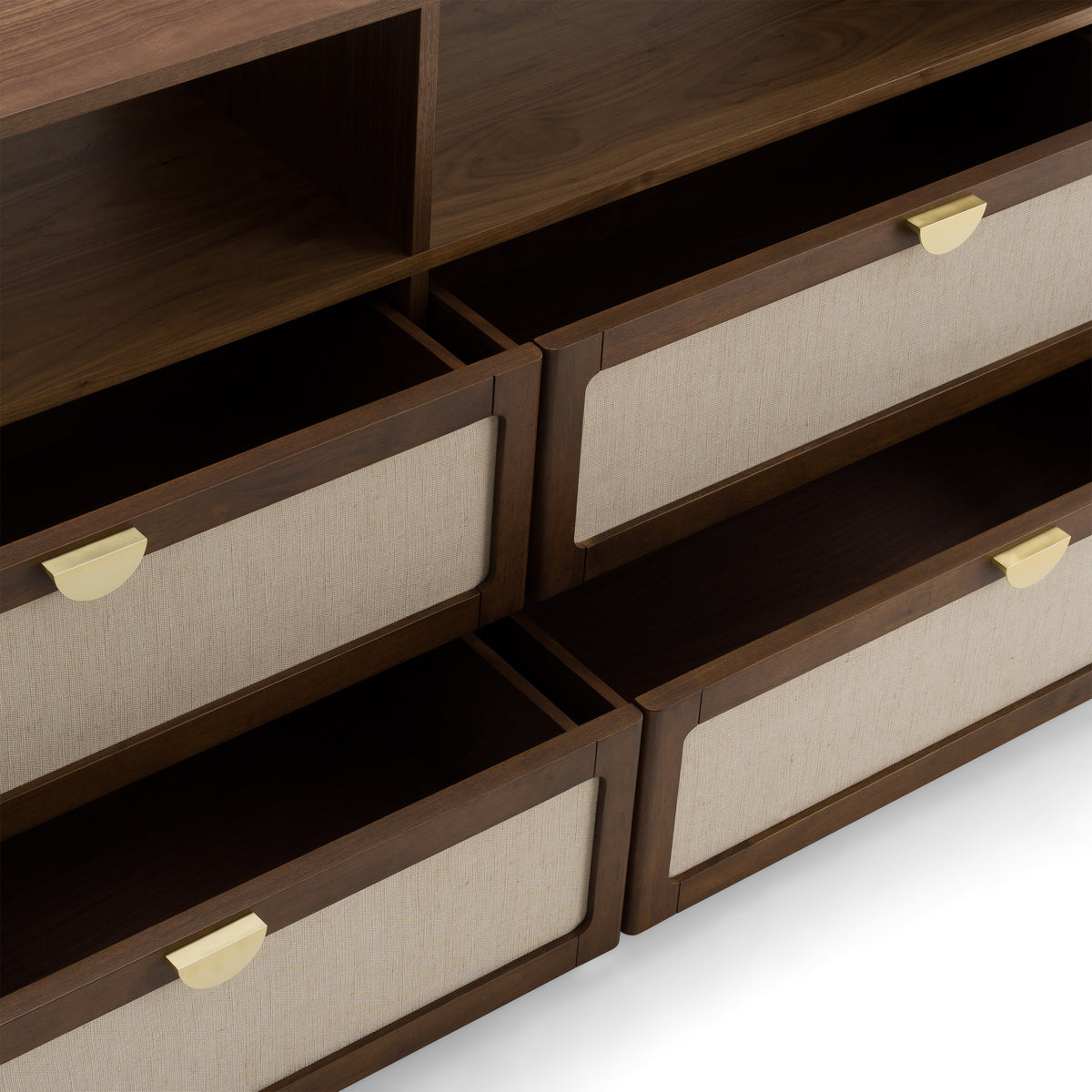 Emilio - Modern Natural Burlap + Walnut Dresser by VIG Furniture - View 8