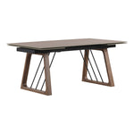 Emmond - Mid-Century Modern Ceramic + Walnut Extendable Dining Table by VIG Furniture - View 1