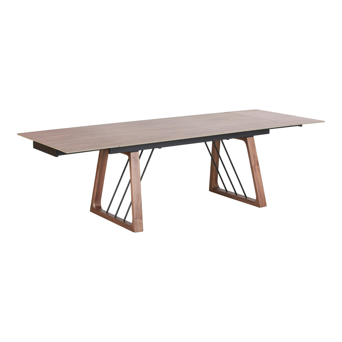 Emmond - Mid-Century Modern Ceramic + Walnut Extendable Dining Table by VIG Furniture - View 3