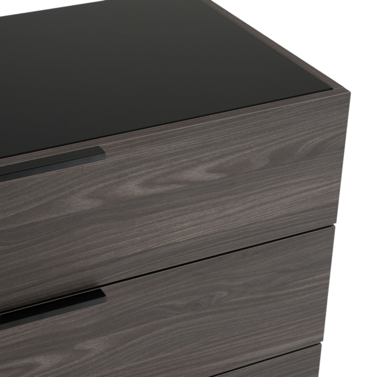 Queen Nova Enzo Italian Modern Grey Oak & Fabric Bedroom Set