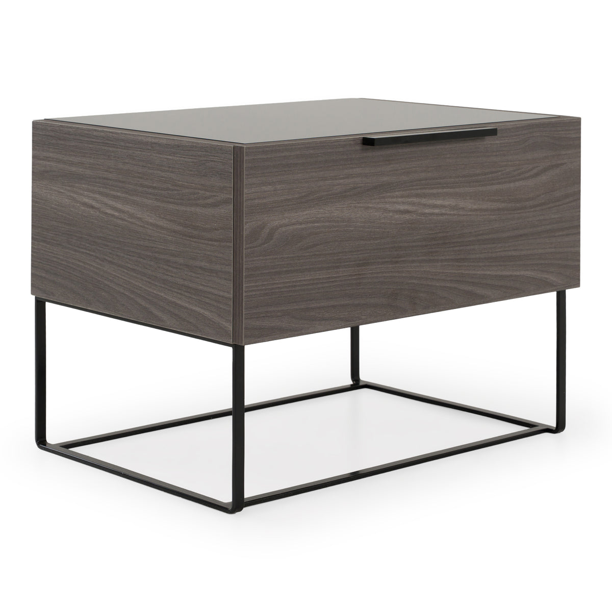 Enzo Italian Modern Grey Oak & Fabric Bed w/ Nightstands by VIG Furniture - View 12