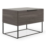 Queen Nova Enzo Italian Modern Grey Oak & Fabric Bedroom Set