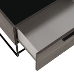 Enzo Italian Modern Grey Oak & Fabric Bed w/ Nightstands by VIG Furniture - View 13