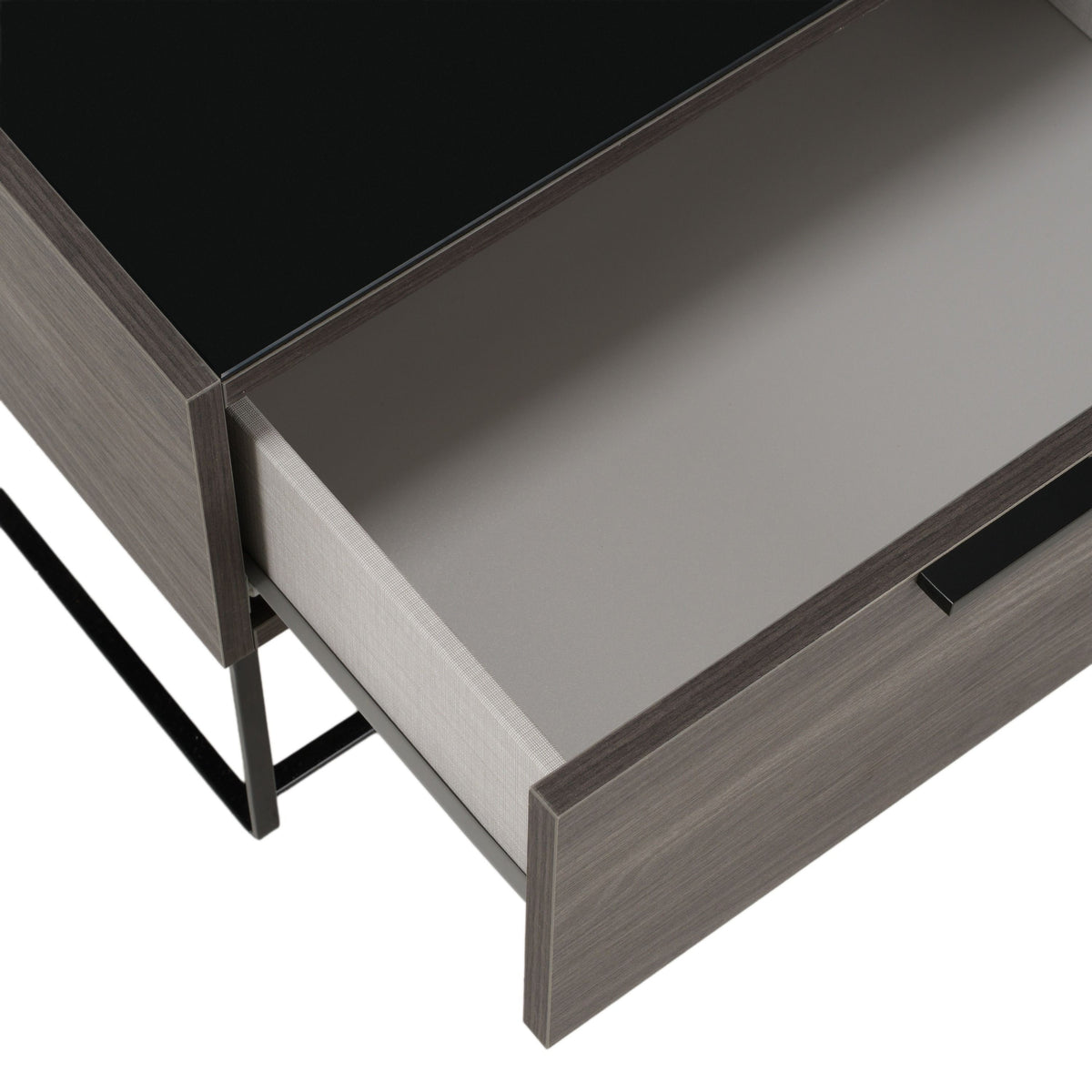 Queen Nova Enzo Italian Modern Grey Oak & Fabric Bedroom Set