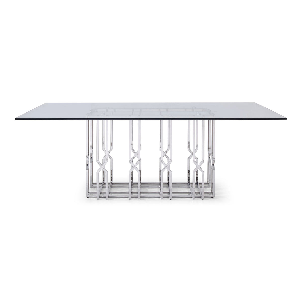 Ericson - Modern Glass & Stainless Steel Dining Table by VIG Furniture - View 1