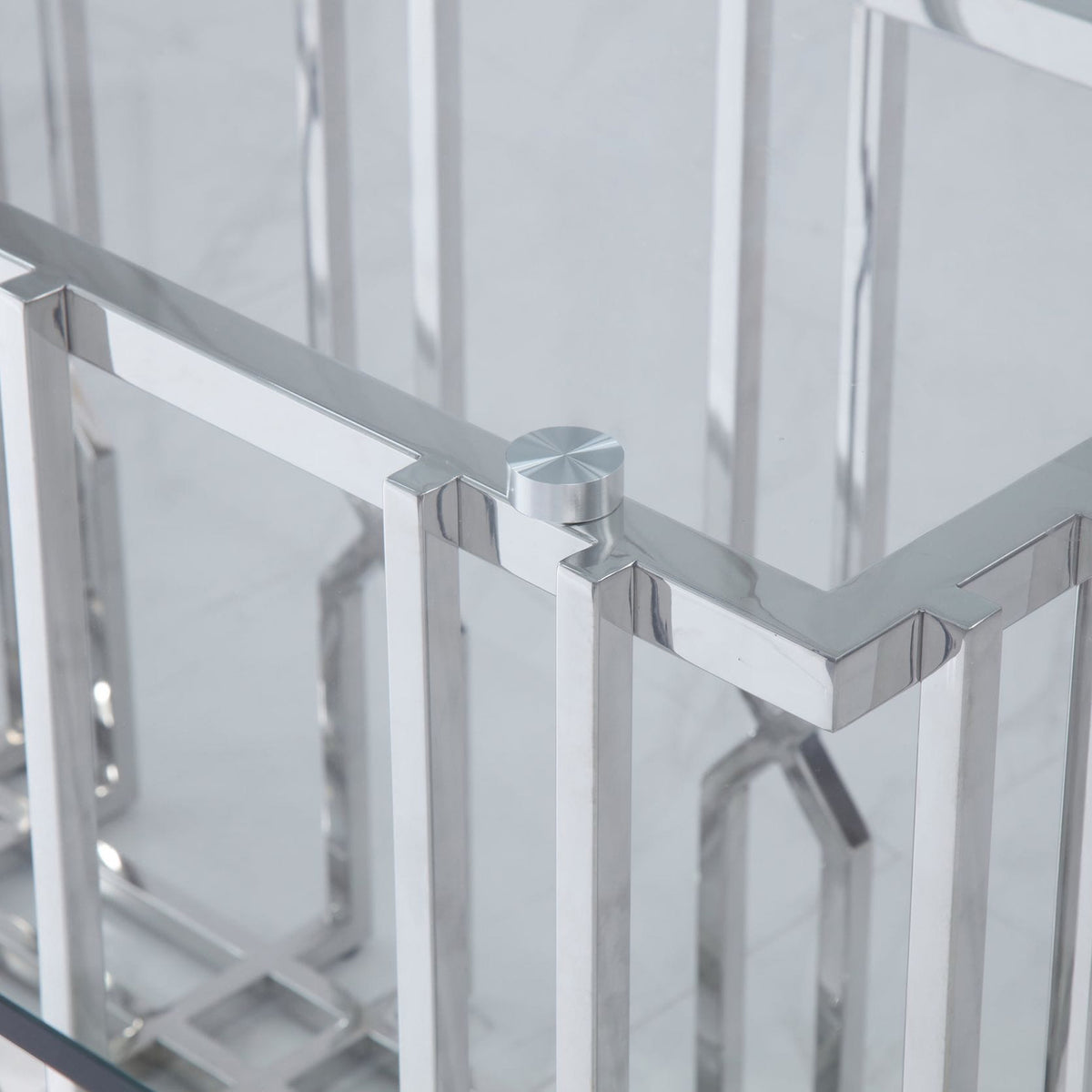 Ericson - Modern Glass & Stainless Steel Dining Table by VIG Furniture - View 10