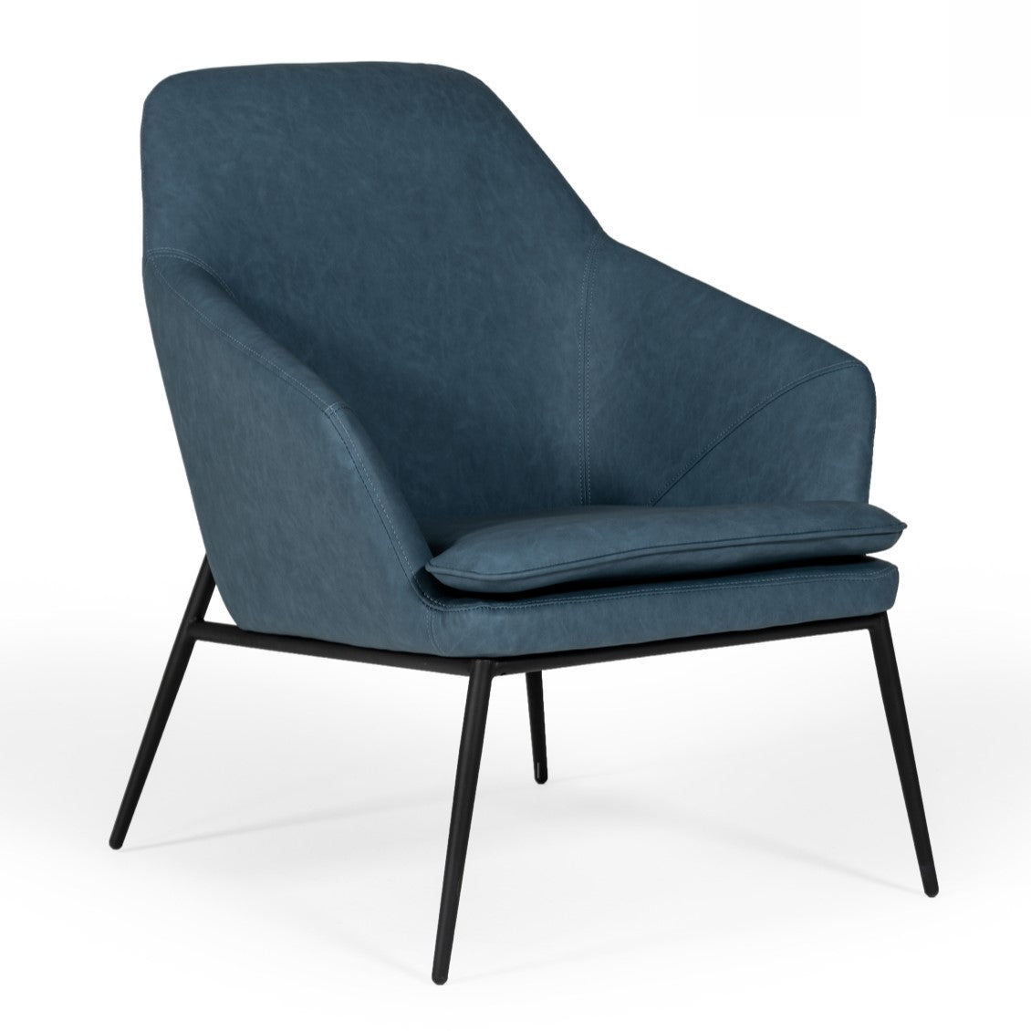 Esteban - Industrial Blue Eco-Leather Accent Chair by VIG Furniture - View 1