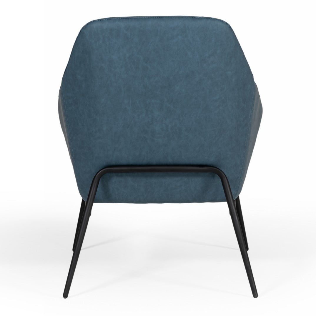 Esteban - Industrial Blue Eco-Leather Accent Chair by VIG Furniture - View 3