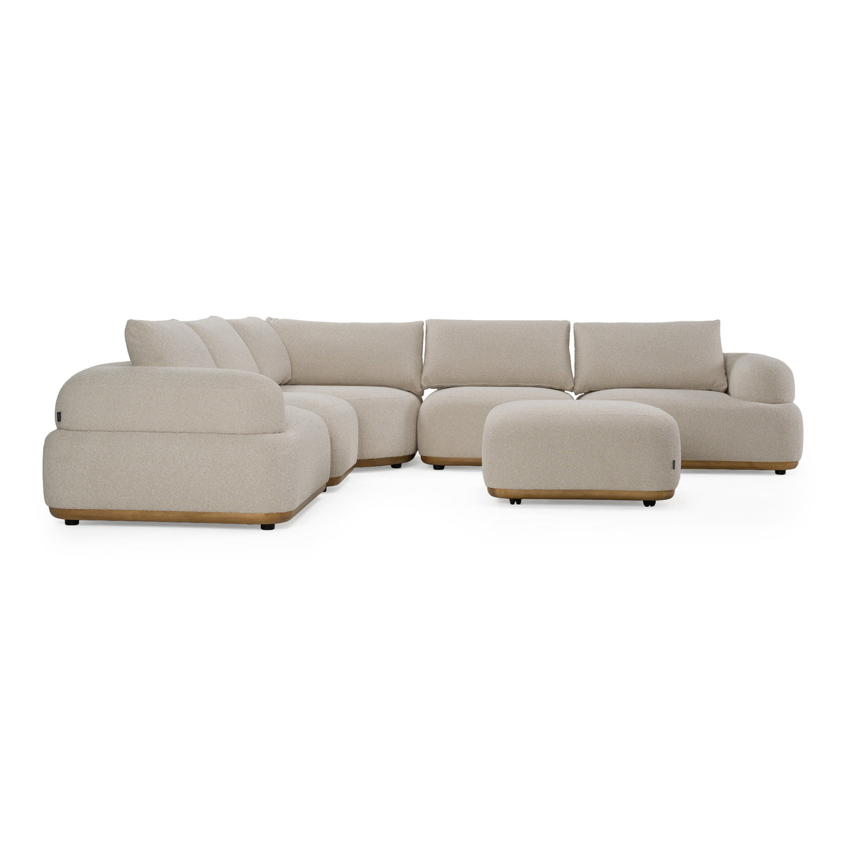 Evans - Contemporary Off-White Fabric Modular Sectional Sofa-5-Piece Sectional by VIG Furniture - View 3
