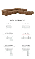 Everest - Modern Brown Leather Modular Sectional Sofa by VIG Furniture - View 3