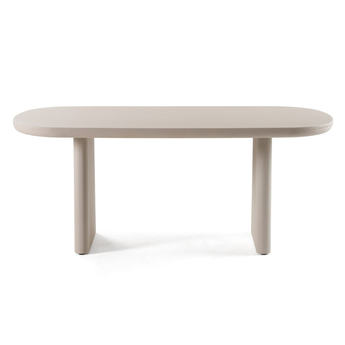 Evermore - Modern Grey Faux Cement Oval Dining Table by VIG Furniture - View 2