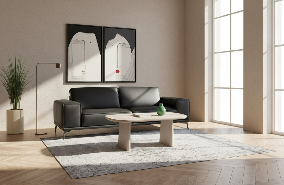 Evermore Modern Grey Faux Cement Coffee Table by VIG Furniture - View 7