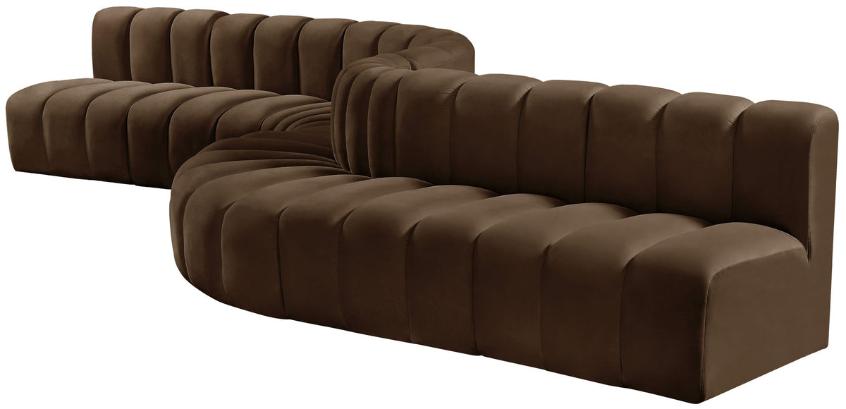 Arc - Velvet 8 Piece Curved Modular Sofa