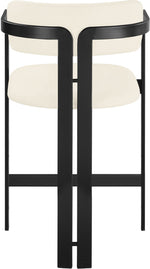 Aurum - Vegan Leather Upholstered Counter Stool With Graphite Black Base