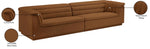 Cascade - Velvet Modular Sofa - Saddle