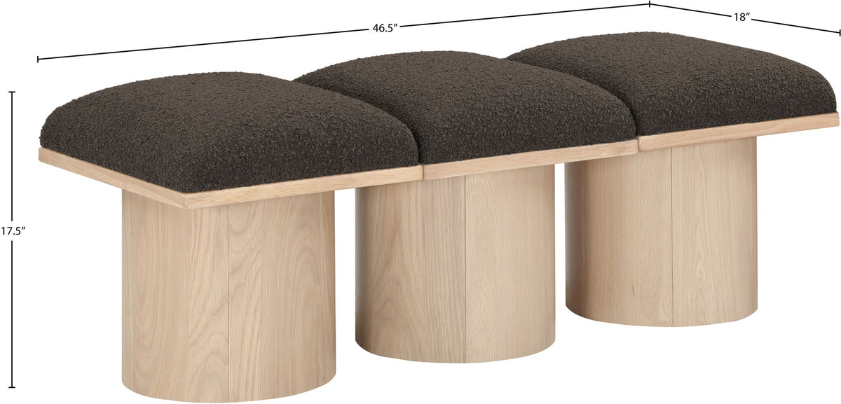 Pavilion - 3 Piece Modular Bench With Natural Base