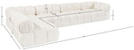 Orin - Velvet 5 Piece Modular Sectional