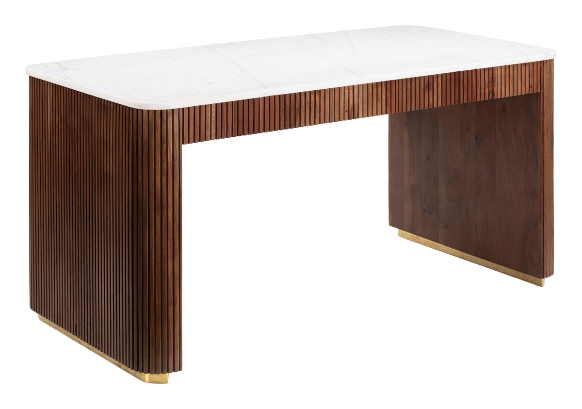 Obeah - Desk - White / Walnut
