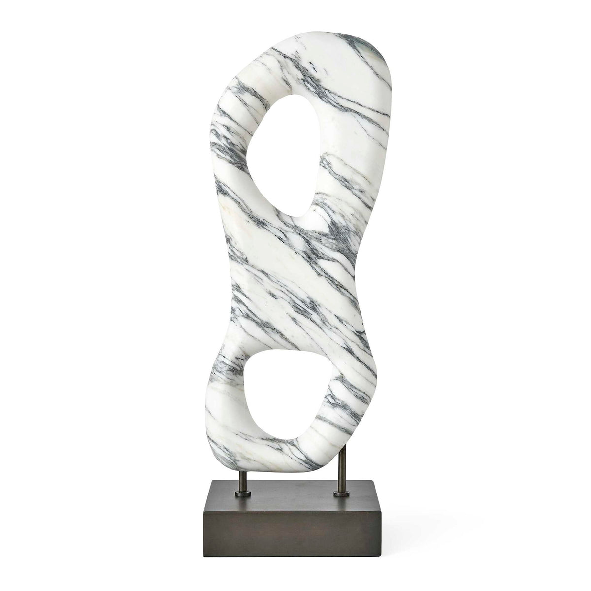 Double Vision - Sculpture - Black / Bronze / White