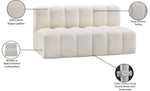 Arc - Faux Leather 2 Seats Modular Sofa