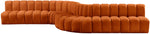 Arc - Velvet 8 Piece Curved Modular Sofa