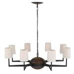 Open Arms - 8 Light Chandelier - Black / Gray