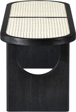 Canovia - Solid Wood And Faux Cane Bench