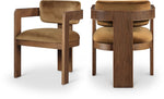 Sacha - Velvet Dining Chair With Brown Base (Set of 2)