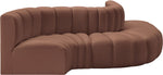 Arc - Faux Leather 5 Piece Modular Sofa