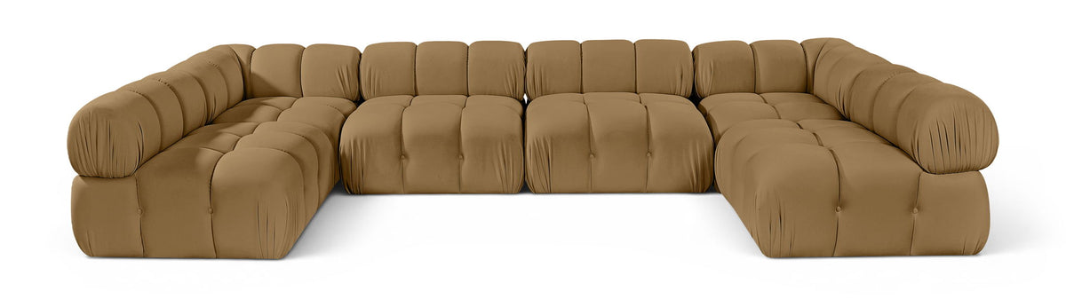 Orin - U-Shaped Velvet 6 Piece Modular Sectional