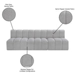 Arc - Boucle Fabric 3 Seats Modular Sofa