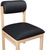 Roundhill - Faux Leather Dining Chair (Set of 2) - Natural Frame