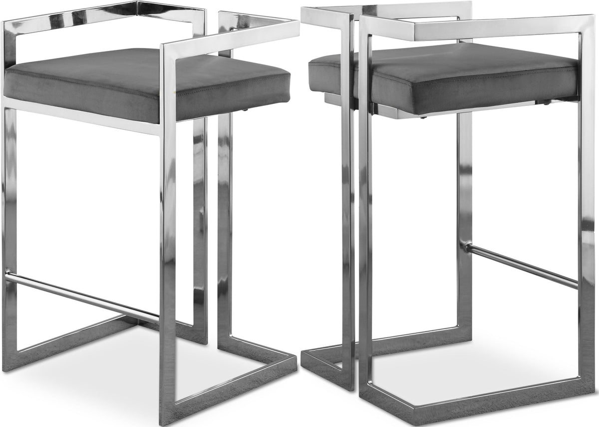 Ezra - Stool with Chrome Legs (Set of 2)