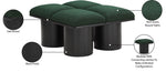 Pavilion - 4 Piece Modular Bench With Black Base