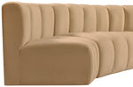 Arc - Velvet 4 Piece L-Shaped Modular Sofa