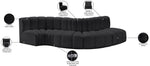 Arc - Faux Leather 5 Piece Modular Sofa